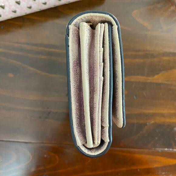 Brangio Italy Pink Heart Twinkle Faux Vegan Leather Wallet - Picture 7 of 10